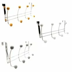 Hot Sale π Evideco Over The Door 8 Hooks Organizer Rack - 15 L X 4 W X 7.8 H Grey π