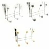 Best Sale 🧨 Evideco Over The Door 6 Metal Hooks Rack Organizer Chrome - 10.8 L X 4 D X 7.8 H Grey 🥰