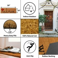 Cheapest ✨ Evideco Paris City 30x10 Long Sheltered Front Door Mat Coco Natural 🔥 -Evideco Shop Paris City 30x10 Long Sheltered Front Door Mat Coco Natural 2