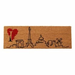 Cheapest β¨ Evideco Paris City 30x10 Long Sheltered Front Door Mat Coco Natural π₯