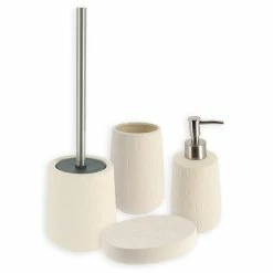 Deals π Evideco Relax Sandstone Bath Accessories Ivory Set Tumbler Only βοΈ
