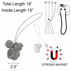 Brand new π Evideco Resin Water Lilies Tieback With Magnet Trio De Nenuphars - 16"L X 2.5"W X 1"D Graphite βοΈ 11 Brand new π Evideco Resin Water Lilies Tieback With Magnet Trio De Nenuphars - 16"L X 2.5"W X 1"D Graphite βοΈ -Evideco Shop Resin Water Lilies Tieback With Magnet Trio De Nenuphars 2
