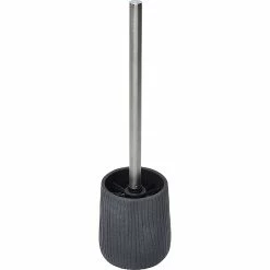 Promo 🥰 Evideco Roma Freestanding Toilet Brush And Holder Set Dark Grey Toilet Bowl Brush Holder ❤️