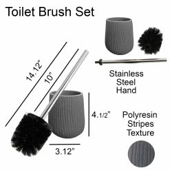Promo 🥰 Evideco Roma Freestanding Toilet Brush And Holder Set Dark Grey Toilet Bowl Brush Holder ❤️ 8 Promo 🥰 Evideco Roma Freestanding Toilet Brush And Holder Set Dark Grey Toilet Bowl Brush Holder ❤️ -Evideco Shop Roma Freestanding Toilet Brush and Holder Set Dark Grey 3