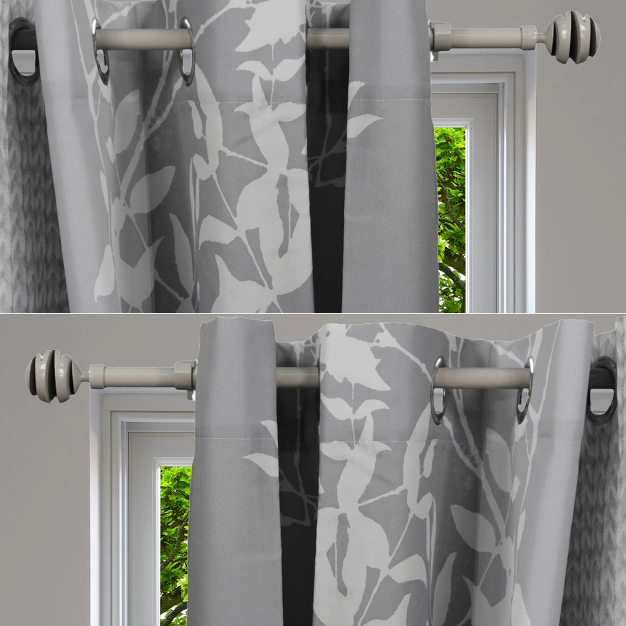 Deals π Evideco 2 Pack Adjustable 3/4" Single Window Curtain Rod 50" To 82" Grey - 50" To 82" L X 3/4" D π 2 Deals π Evideco 2 Pack Adjustable 3/4" Single Window Curtain Rod 50" To 82" Grey - 50" To 82" L X 3/4" D π - Image 2