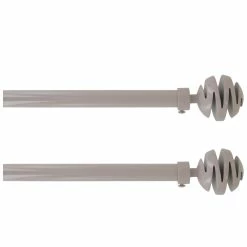 Deals 🔔 Evideco 2 Pack Adjustable 3/4" Single Window Curtain Rod 50" To 82" Grey - 50" To 82" L X 3/4" D 🎉