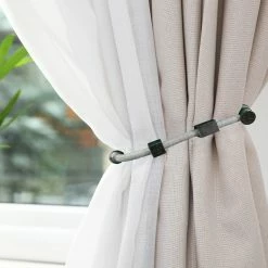 Coupon π Evideco Set Of 2 Magnetic Braided Cord Curtain Tiebacks Geochic Cotton Woven - 23"L X 1"W X 1"D White/gold β 23 Coupon π Evideco Set Of 2 Magnetic Braided Cord Curtain Tiebacks Geochic Cotton Woven - 23"L X 1"W X 1"D White/gold β -Evideco Shop Set of 2 Magnetic Braided Cord Curtain Tiebacks Geochic Cotton Woven 10