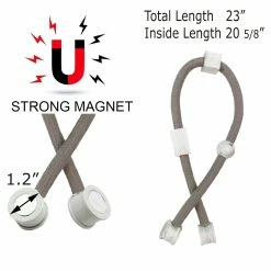 Coupon π Evideco Set Of 2 Magnetic Braided Cord Curtain Tiebacks Geochic Cotton Woven - 23"L X 1"W X 1"D White/gold β 16 Coupon π Evideco Set Of 2 Magnetic Braided Cord Curtain Tiebacks Geochic Cotton Woven - 23"L X 1"W X 1"D White/gold β -Evideco Shop Set of 2 Magnetic Braided Cord Curtain Tiebacks Geochic Cotton Woven 3