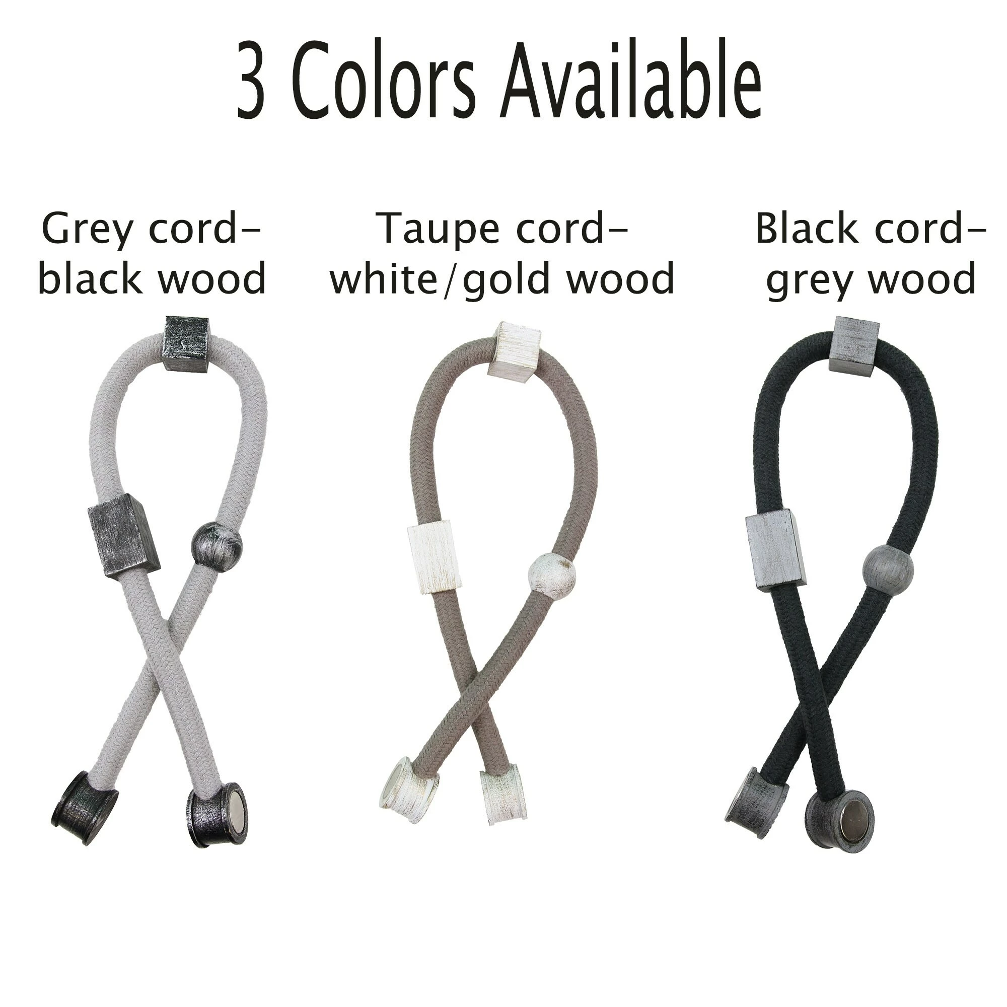 Coupon π Evideco Set Of 2 Magnetic Braided Cord Curtain Tiebacks Geochic Cotton Woven - 23"L X 1"W X 1"D White/gold β 5 Coupon π Evideco Set Of 2 Magnetic Braided Cord Curtain Tiebacks Geochic Cotton Woven - 23"L X 1"W X 1"D White/gold β - Image 5
