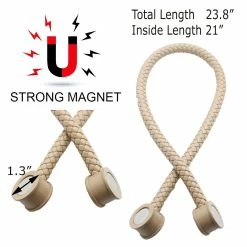 Coupon 🛒 Evideco Set Of 2 Magnetic Braided Cord Curtain Tiebacks Orphee Faux Leather - 23 1/2"L X 0 1/2"W X 0 1/2"H Taupe 😉 -Evideco Shop Set of 2 Magnetic Braided Cord Curtain Tiebacks Orphee Faux Leather 10