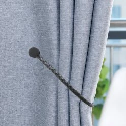 Coupon 🛒 Evideco Set Of 2 Magnetic Braided Cord Curtain Tiebacks Orphee Faux Leather - 23 1/2"L X 0 1/2"W X 0 1/2"H Taupe 😉 -Evideco Shop Set of 2 Magnetic Braided Cord Curtain Tiebacks Orphee Faux Leather 5