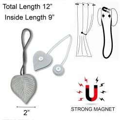 Buy π Evideco Set Of 2 Magnetic Curtain Tieback Wooden Heart Ottawa Small Size - 12"L X 2"W X 1"D Old Grey π 27 Buy π Evideco Set Of 2 Magnetic Curtain Tieback Wooden Heart Ottawa Small Size - 12"L X 2"W X 1"D Old Grey π -Evideco Shop Set of 2 Magnetic Curtain Tieback Wooden Heart Ottawa Small Size 12