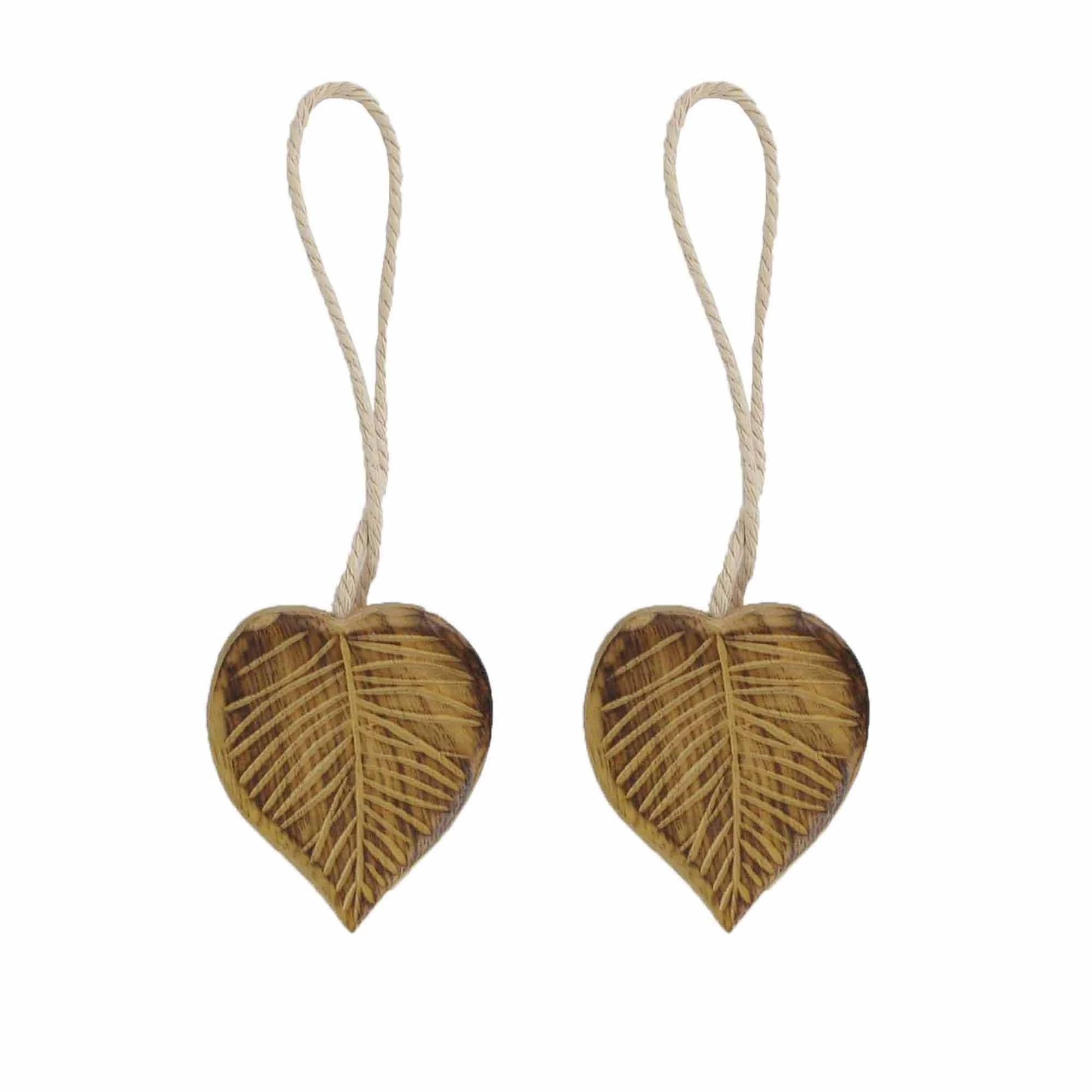 Buy π Evideco Set Of 2 Magnetic Curtain Tieback Wooden Heart Ottawa Small Size - 12"L X 2"W X 1"D Old Grey π 14 Buy π Evideco Set Of 2 Magnetic Curtain Tieback Wooden Heart Ottawa Small Size - 12"L X 2"W X 1"D Old Grey π - Image 14