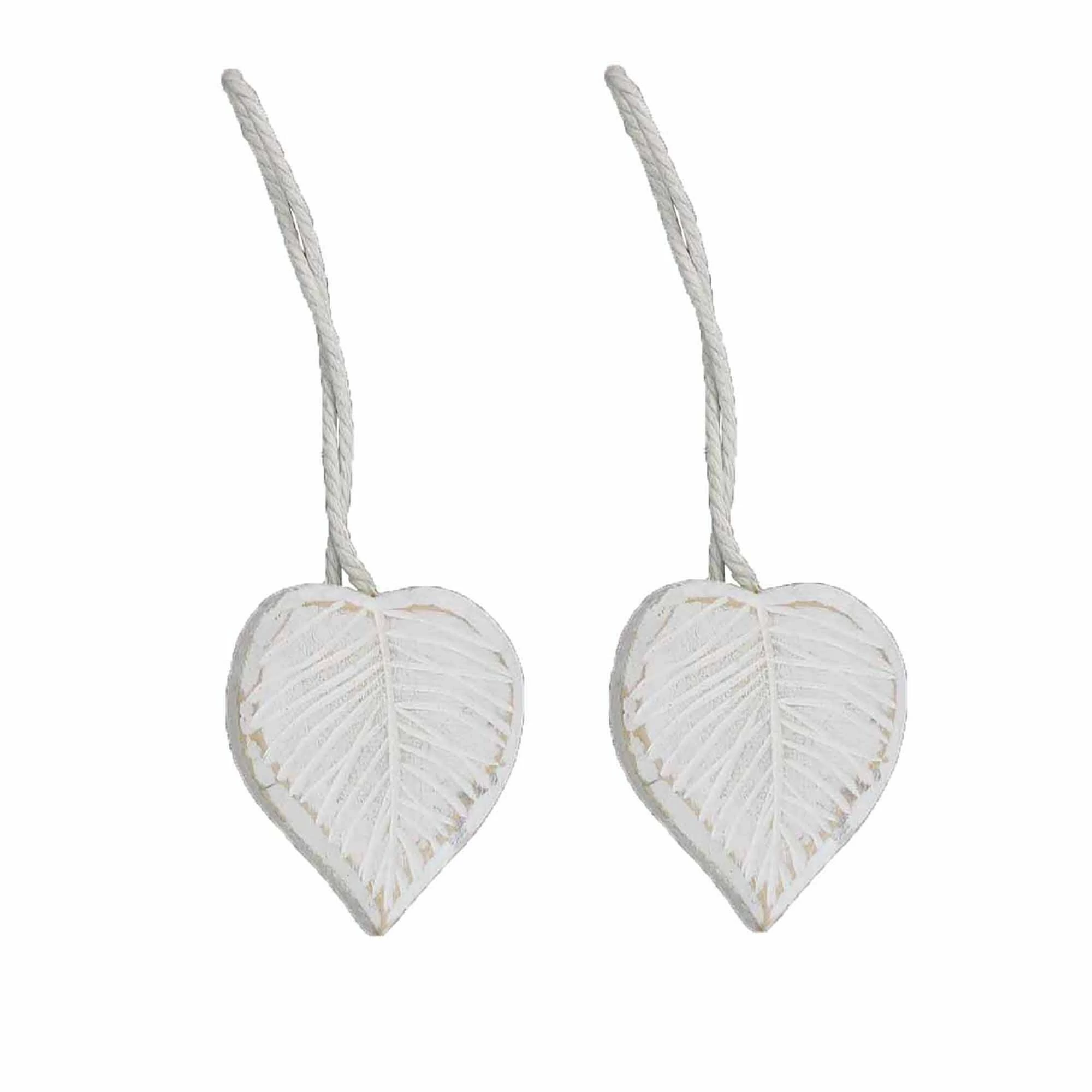 Buy π Evideco Set Of 2 Magnetic Curtain Tieback Wooden Heart Ottawa Small Size - 12"L X 2"W X 1"D Old Grey π 4 Buy π Evideco Set Of 2 Magnetic Curtain Tieback Wooden Heart Ottawa Small Size - 12"L X 2"W X 1"D Old Grey π - Image 4