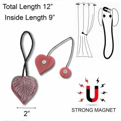 Buy π Evideco Set Of 2 Magnetic Curtain Tieback Wooden Heart Ottawa Small Size - 12"L X 2"W X 1"D Old Grey π 23 Buy π Evideco Set Of 2 Magnetic Curtain Tieback Wooden Heart Ottawa Small Size - 12"L X 2"W X 1"D Old Grey π -Evideco Shop Set of 2 Magnetic Curtain Tieback Wooden Heart Ottawa Small Size 8