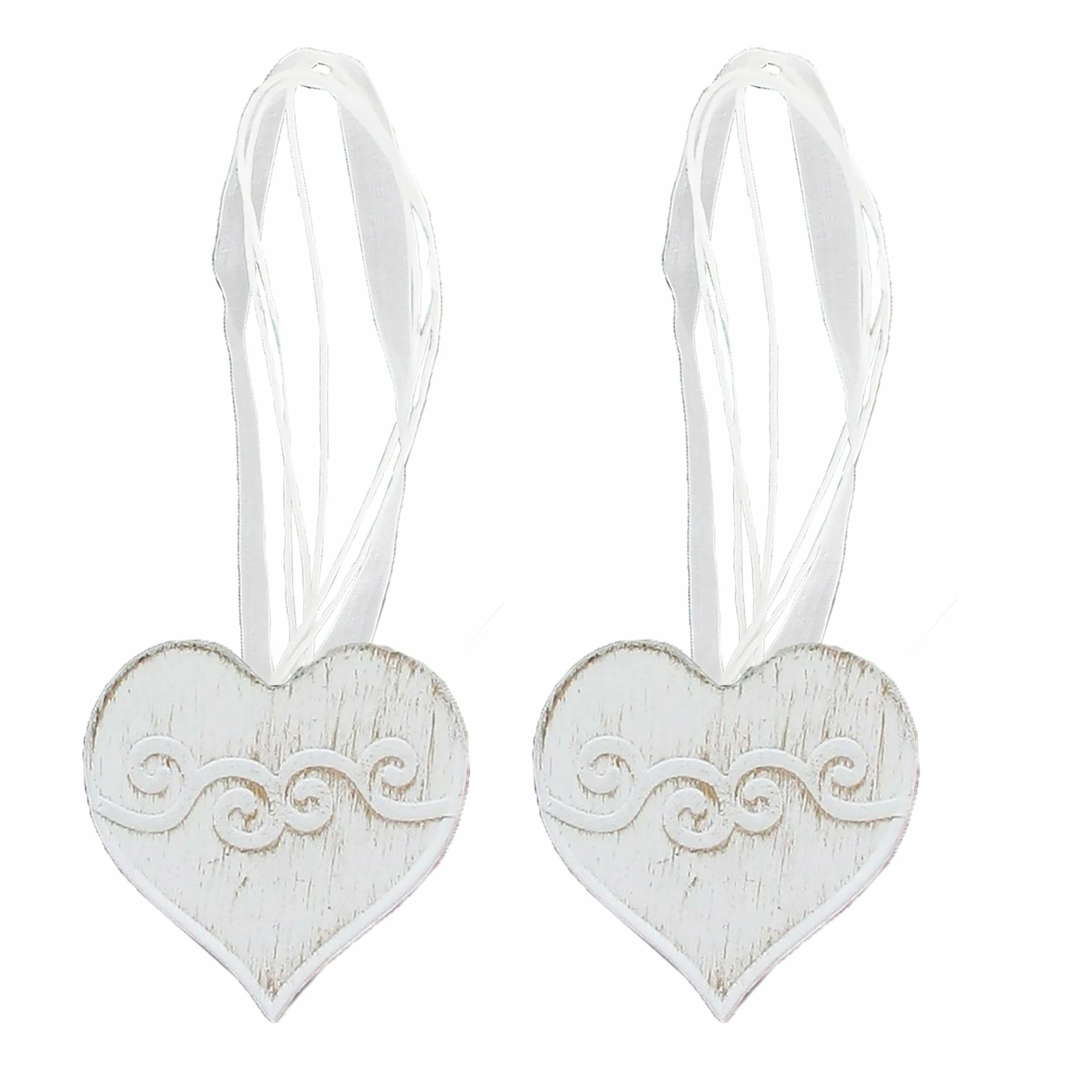Best Pirce π Evideco Set Of 2 Magnetic Curtain Tieback Wooden Heart Sweety Small Size - 12"L X 2"W X 1"D Black/silver π 4 Best Pirce π Evideco Set Of 2 Magnetic Curtain Tieback Wooden Heart Sweety Small Size - 12"L X 2"W X 1"D Black/silver π - Image 4