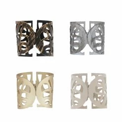 Flash Sale π Evideco Set Of 2 Metal Cuff Curtain Tiebacks Renaissance Grey/black π