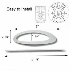 Flash Sale π Evideco Set Of 2 Metal Curtain Tiebacks Cosy Big Size - 7"l X 2 1/4"w X 1"D Grey π 19 Flash Sale π Evideco Set Of 2 Metal Curtain Tiebacks Cosy Big Size - 7"l X 2 1/4"w X 1"D Grey π -Evideco Shop Set of 2 Metal Curtain Tiebacks Cosy Big Size 5