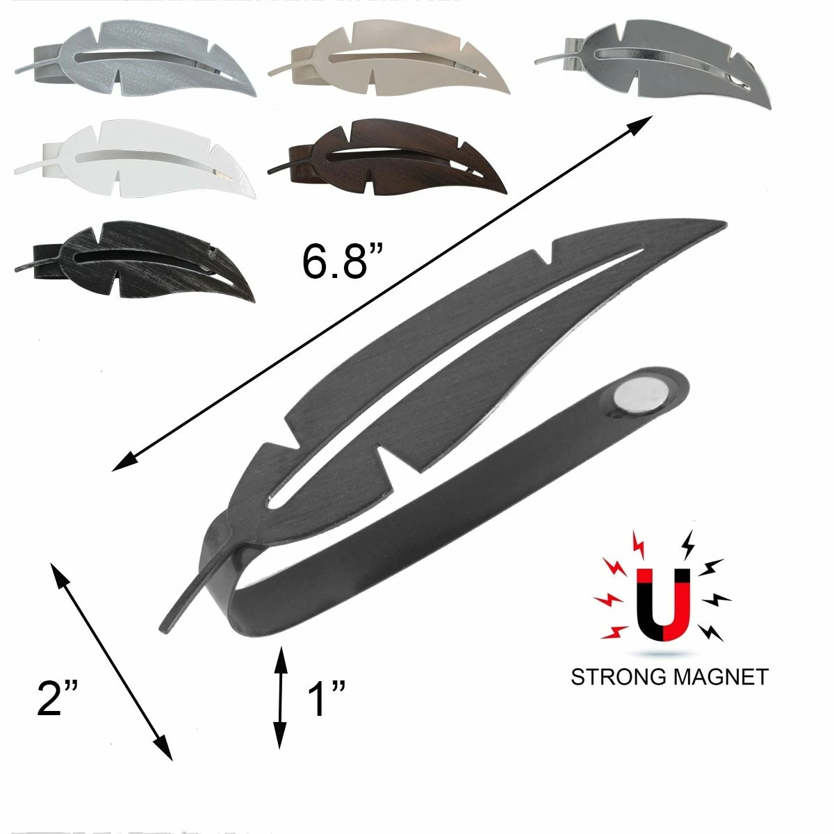Discount π― Evideco Set Of 2 Metal Feather Tieback With Magnet Plume Shiny - 6.8"L X 2"W X 1"D White π― 5 Discount π― Evideco Set Of 2 Metal Feather Tieback With Magnet Plume Shiny - 6.8"L X 2"W X 1"D White π― - Image 5