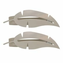 Discount π― Evideco Set Of 2 Metal Feather Tieback With Magnet Plume Shiny - 6.8"L X 2"W X 1"D White π― 22 Discount π― Evideco Set Of 2 Metal Feather Tieback With Magnet Plume Shiny - 6.8"L X 2"W X 1"D White π― -Evideco Shop Set of 2 Metal Feather Tieback With Magnet Plume Shiny 7