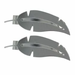 Discount π― Evideco Set Of 2 Metal Feather Tieback With Magnet Plume Shiny - 6.8"L X 2"W X 1"D White π― 24 Discount π― Evideco Set Of 2 Metal Feather Tieback With Magnet Plume Shiny - 6.8"L X 2"W X 1"D White π― -Evideco Shop Set of 2 Metal Feather Tieback With Magnet Plume Shiny 9