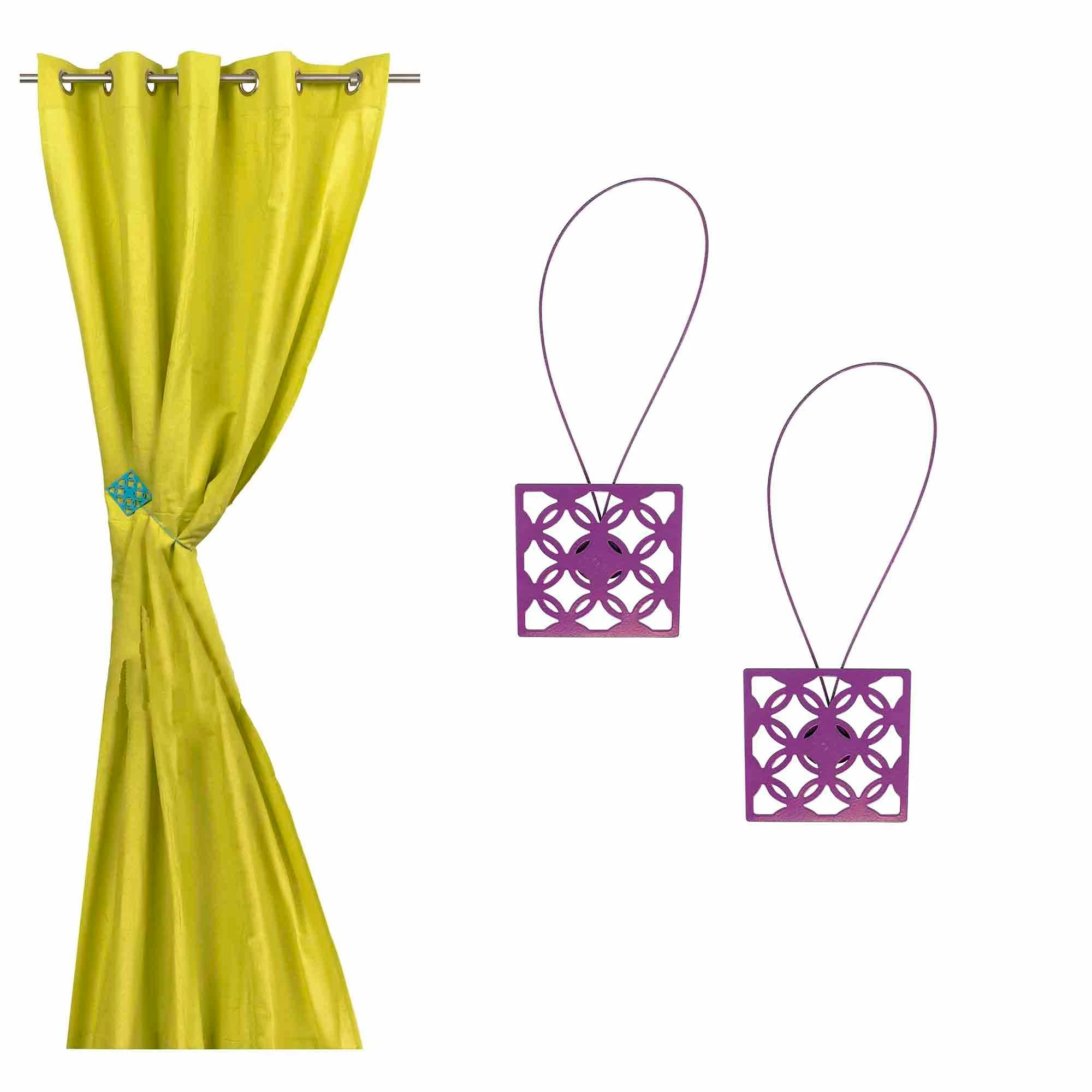 Top 10 𧨠Evideco Set Of 2 Metal Geometric Tieback With Magnet Circles - 19"L X 3"W X 1"D Purple π 3 Top 10 𧨠Evideco Set Of 2 Metal Geometric Tieback With Magnet Circles - 19"L X 3"W X 1"D Purple π - Image 3