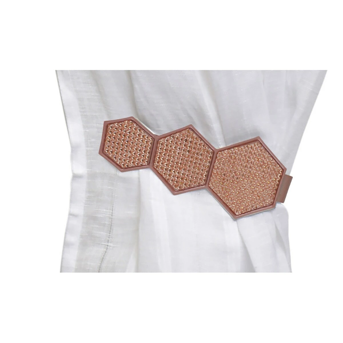 Buy π Evideco Set Of 2 Metal Geometric Tieback With Magnet Monte Carlo - 5.8"L X 2.8"W X 1"D Red π 3 Buy π Evideco Set Of 2 Metal Geometric Tieback With Magnet Monte Carlo - 5.8"L X 2.8"W X 1"D Red π - Image 3
