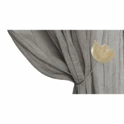 Flash Sale 🤩 Evideco Set Of 2 Resin Tieback With Magnet Tulip Small Size - 11.8"L X 2.1"W X 1"D Gold ⌛ -Evideco Shop Set of 2 Resin Tieback With Magnet Tulip Small Size 11