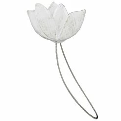 Flash Sale 🤩 Evideco Set Of 2 Resin Tieback With Magnet Tulip Small Size - 11.8"L X 2.1"W X 1"D Gold ⌛ -Evideco Shop Set of 2 Resin Tieback With Magnet Tulip Small Size 2