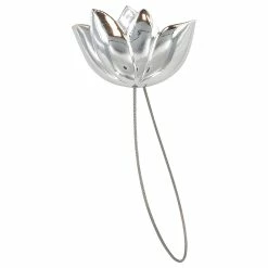 Flash Sale 🤩 Evideco Set Of 2 Resin Tieback With Magnet Tulip Small Size - 11.8"L X 2.1"W X 1"D Gold ⌛ -Evideco Shop Set of 2 Resin Tieback With Magnet Tulip Small Size 5