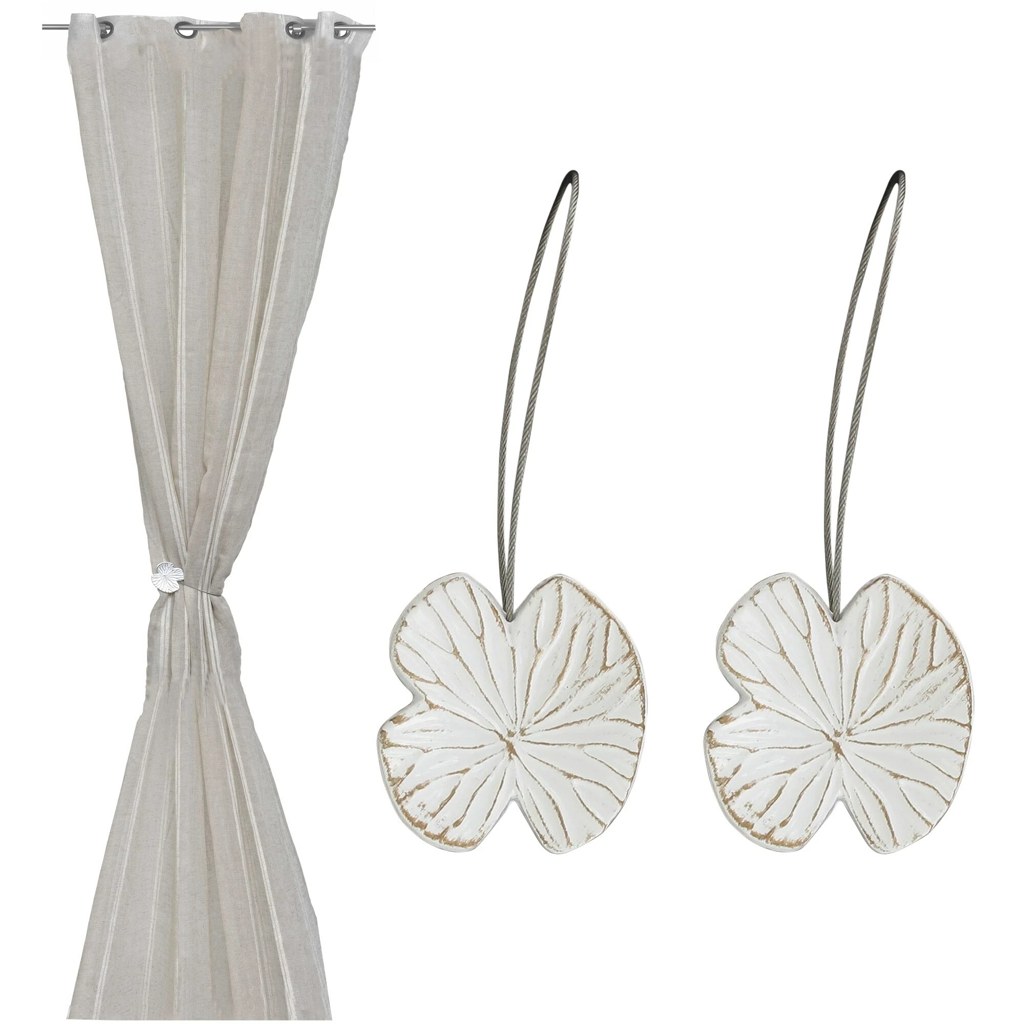 Top 10 𧨠Evideco Set Of 2 Resin Water Lily Tieback With Magnet Nenuphar Small Size - 12"L X 2.4W" X 1"D White/gold β 1 Top 10 𧨠Evideco Set Of 2 Resin Water Lily Tieback With Magnet Nenuphar Small Size - 12"L X 2.4W" X 1"D White/gold β
