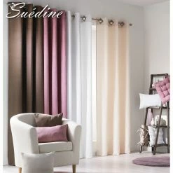 Buy 😍 Evideco Set Of 2 Solid Window Curtain Panel Grommet Suedine Brown Glaze 🎁