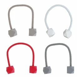 Budget ⌛ Evideco Set Of 2 Wooden Cubic Tieback Twist Geometrik Big Size - 13"L X 1.4"W X 1.4"D White 🔥