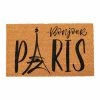 Promo 😍 Evideco Sheltered Coconut Door Mat Printed Bonjour Paris 30x18 Natural 🛒