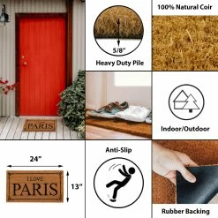 Outlet βοΈ Evideco Sheltered Coconut Door Mat Printed I Love Paris 24x13 Natural π₯ 8 Outlet βοΈ Evideco Sheltered Coconut Door Mat Printed I Love Paris 24x13 Natural π₯ -Evideco Shop Sheltered Coconut Door Mat Printed I Love Paris 24x13 Natural 2