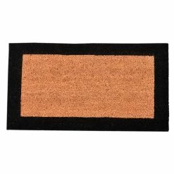 Promo ❤️ Evideco Sheltered Front Door Mat Coir Coco Fibers Rug 24x13 Natural-Border Natural/black Borders ✨ -Evideco Shop Sheltered Front Door Mat Coir Coco Fibers Rug 24x13 Natural Border