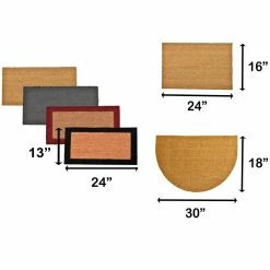 Promo ❤️ Evideco Sheltered Front Door Mat Coir Coco Fibers Rug 24x13 Natural-Border Natural/black Borders ✨ -Evideco Shop Sheltered Front Door Mat Coir Coco Fibers Rug 24x13 Natural Border 3
