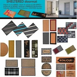 Promo ❤️ Evideco Sheltered Front Door Mat Coir Coco Fibers Rug 24x13 Natural-Border Natural/black Borders ✨ -Evideco Shop Sheltered Front Door Mat Coir Coco Fibers Rug 24x13 Natural Border 4