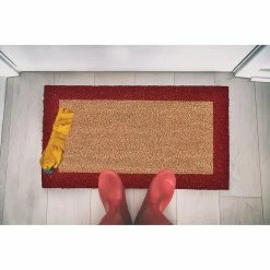 Promo ❤️ Evideco Sheltered Front Door Mat Coir Coco Fibers Rug 24x13 Natural-Border Natural/black Borders ✨ -Evideco Shop Sheltered Front Door Mat Coir Coco Fibers Rug 24x13 Natural Border 6