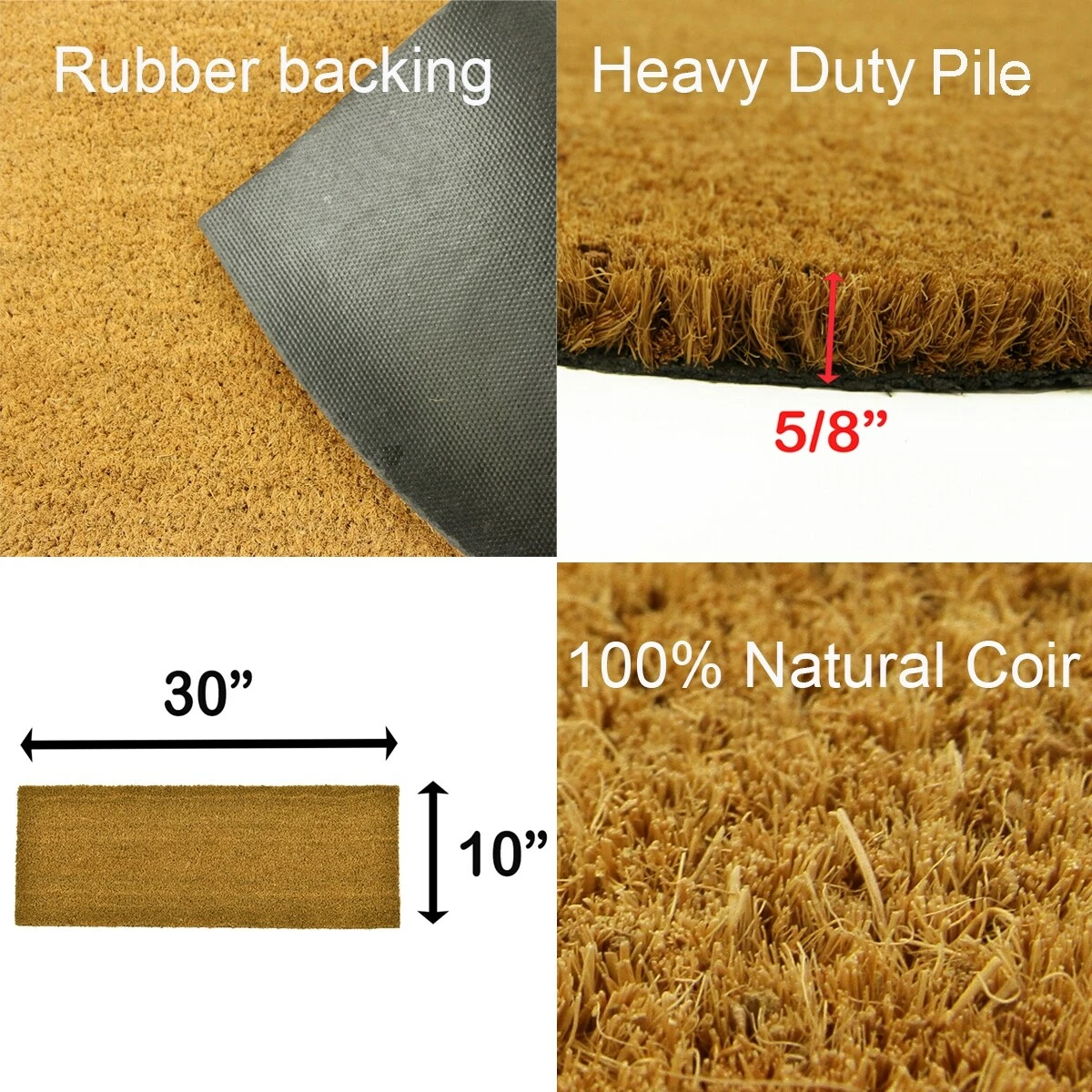 New π Evideco Sheltered Long Front Door Mat Coir Coco Fibers Rug 30x10 Natural β 3 New π Evideco Sheltered Long Front Door Mat Coir Coco Fibers Rug 30x10 Natural β - Image 3