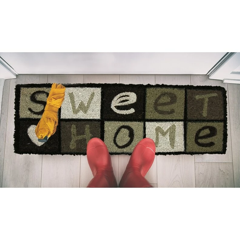 Best Pirce π€© Evideco Sheltered Printed Large Front Door Mat Sweet Home Coir Coco Fibers Rug β - Image 2