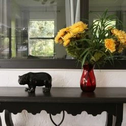 Promo ❤️ Evideco Standing Bear Statuette Figurine Sculpture Glossy Black 👏 -Evideco Shop Small Standing Bear Figurine Resin Matt 4
