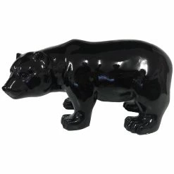 Promo ❤️ Evideco Standing Bear Statuette Figurine Sculpture Glossy Black 👏 -Evideco Shop Small Standing Bear Figurine Resin Matt 7