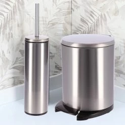 Deals π Evideco Soft Close Lid Stainless Steel Round Step Trash Can Waste Bin 6-liters -1.6-gal. - 1.6 β 18 Deals π Evideco Soft Close Lid Stainless Steel Round Step Trash Can Waste Bin 6-liters -1.6-gal. - 1.6 β -Evideco Shop Soft Close Lid Stainless Steel Round Metal Step Trash Can Waste Bin 6 liters 7.2 gal. 3