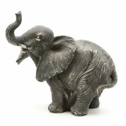 Coupon 🔥 Evideco Standing Elephant Statuette Figurine Sculpture Distressed Grey Ecru - 6.8"H X 7"L X 5"W 😉