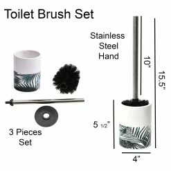Coupon 🔔 Evideco Bathroom Accessory Set 4-Pieces Tropical Bamboo Leaves Lotion Soap Dispenser Only 👍 -Evideco Shop Tropical Collection Bath Accessory Set 4 Pieces 11