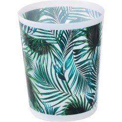 Best reviews of 💯 Evideco Tropical Printed Trash Can Wastebasket Plastic 4.5-liters-1.2-Gal - 7.8"L X 7.8"W X 9.5"H 🎉