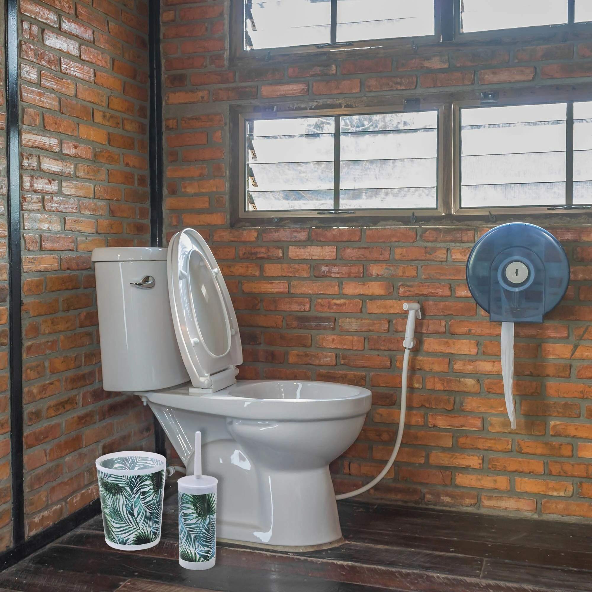 Outlet β Evideco Tropical Toilet Brush And Holder Set Plastic - 4"L X 4"W X 13.7"H 𧨠6 Outlet β Evideco Tropical Toilet Brush And Holder Set Plastic - 4"L X 4"W X 13.7"H 𧨠- Image 6