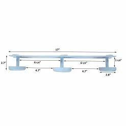 Buy 👍 Evideco Wall Mounted 🧥 Coat And Hat 3 Hooks Rail/Rack White Or Chrome - 17" L X 2.7" D X 2.8" H 😀 -Evideco Shop Wall Mounted Coat and Hat 3 Hooks Rail Rack White or Chrome 2