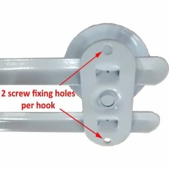 Buy 👍 Evideco Wall Mounted 🧥 Coat And Hat 3 Hooks Rail/Rack White Or Chrome - 17" L X 2.7" D X 2.8" H 😀 -Evideco Shop Wall Mounted Coat and Hat 3 Hooks Rail Rack White or Chrome 3